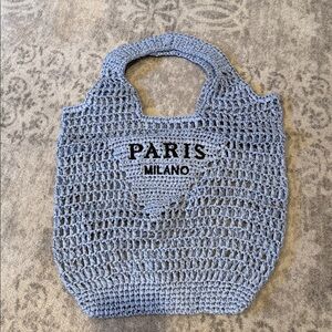 Woven Bag, Straw Mesh Tote Bag, Beach, Shoulder Bag, Hobo NEW